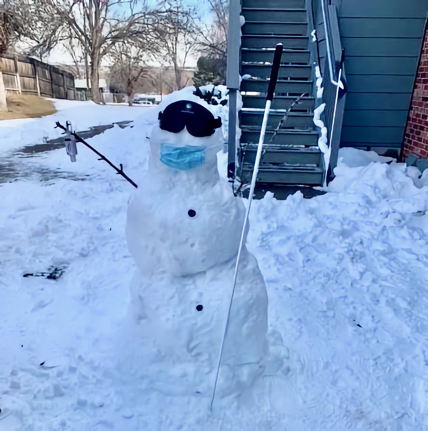 Students built  this snow person after a big snowstorm at the end of February, and named her Callie Rado, a true testament to these times as a student at CCB.