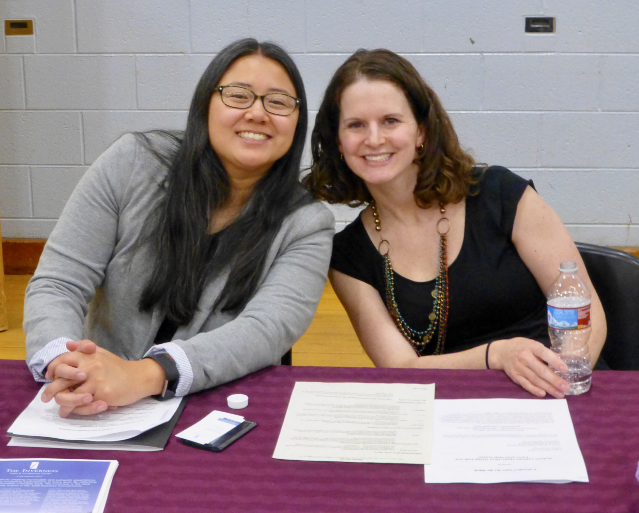 Erin Wilkerson and Emily Friedhoff of Inverness Hotel in the exhibit hall