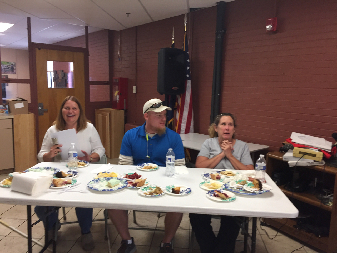Julie, Daniel and Vicki Judging the pie contest