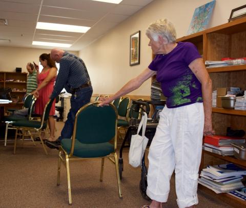 Jessica of WE Fit Wellness got our Tuesday Seniors’ group moving this week.